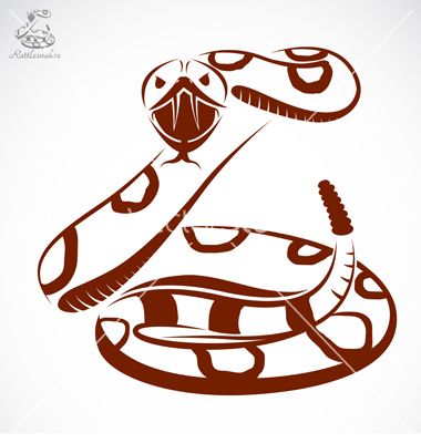 380x400 Image Of An Rattlesnake Vector Art
