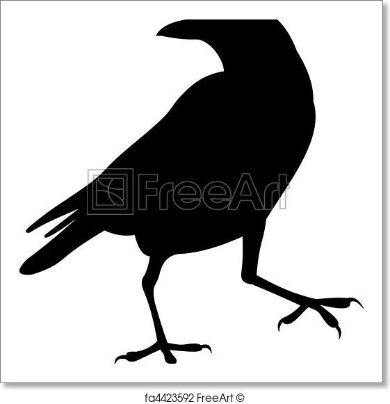 561x581 Free Art Print Of Raven Vector. Bird Vector. To See Similar