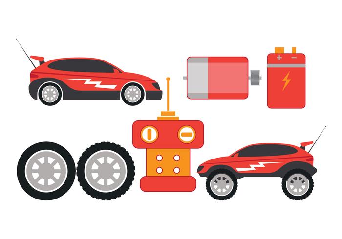 700x490 Rc Car Part Vector Icons