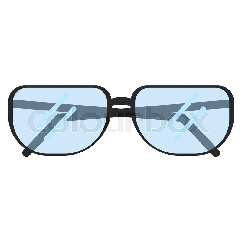 800x800 Optical Reading Glasses Flat Icon, Vector Sign, Colorful Pictogram