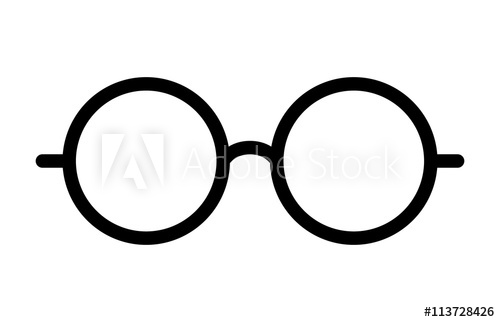 500x322 Round Glasses Or Reading Eyeglasses Line Art Icon For Apps And