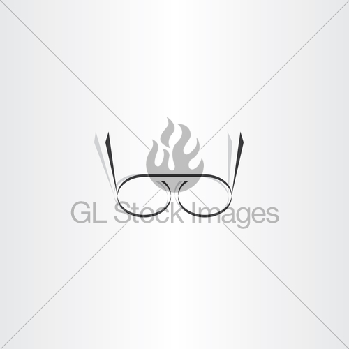 500x500 Stylized Black Reading Glasses Icon Vector Gl Stock Images