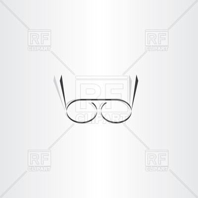 400x400 Stylized Black Reading Glasses Icon Vector Image Vector Artwork