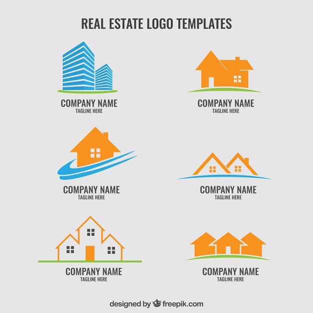 626x626 Collection Of Real Estate Logos Vector Free Download