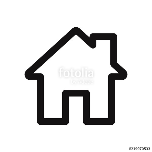 500x500 Home Vector Icon. House, Real Estate, Residential Symbol. Web Home