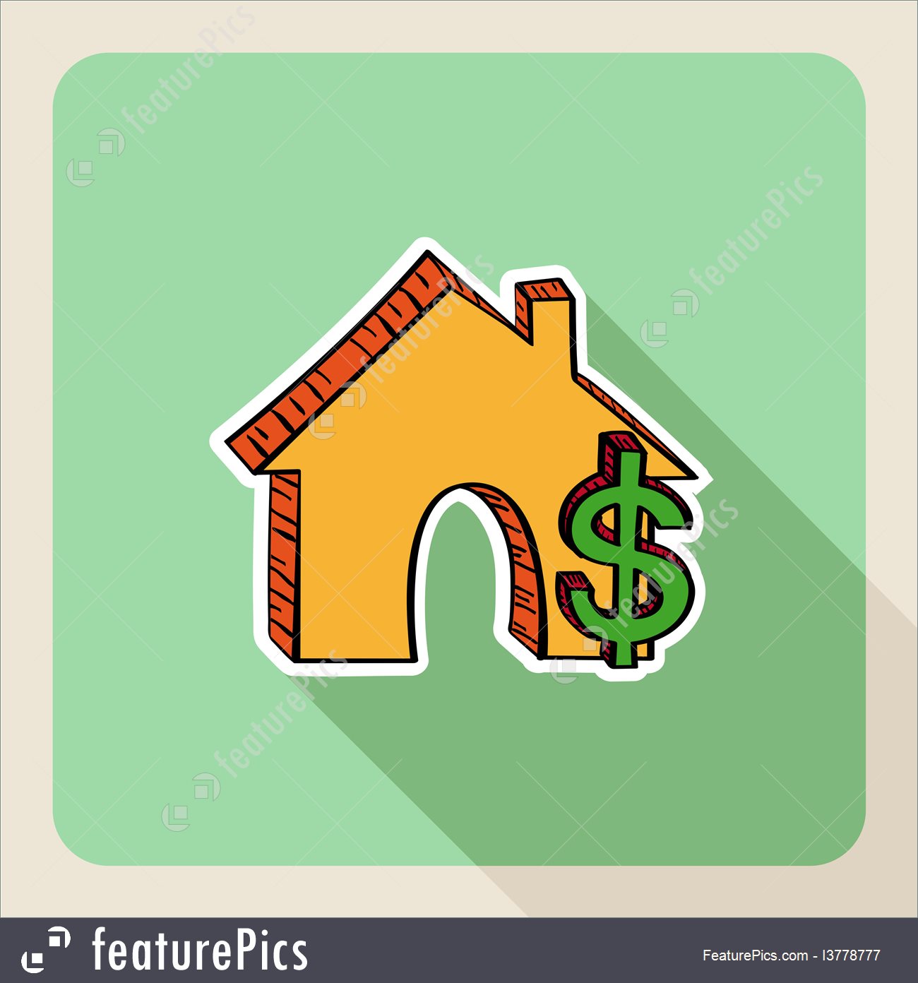 1300x1392 Signs And Info Hand Drawn Real Estate House Money Symbols