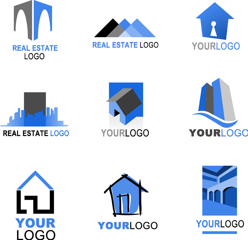 850x823 Real Estate Logo Template Vector Free Vector 4vector