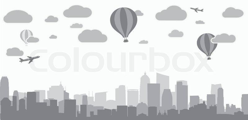 800x386 Vector Illustration Of City Background For Advertising Real Estate