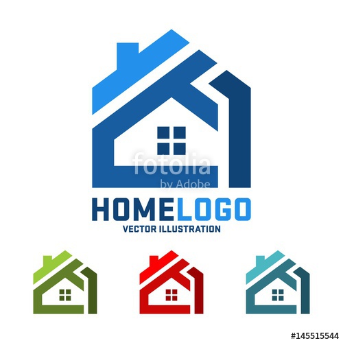 500x500 Home Vector Logo Design, Real Estate Vector Logo Design, Simple