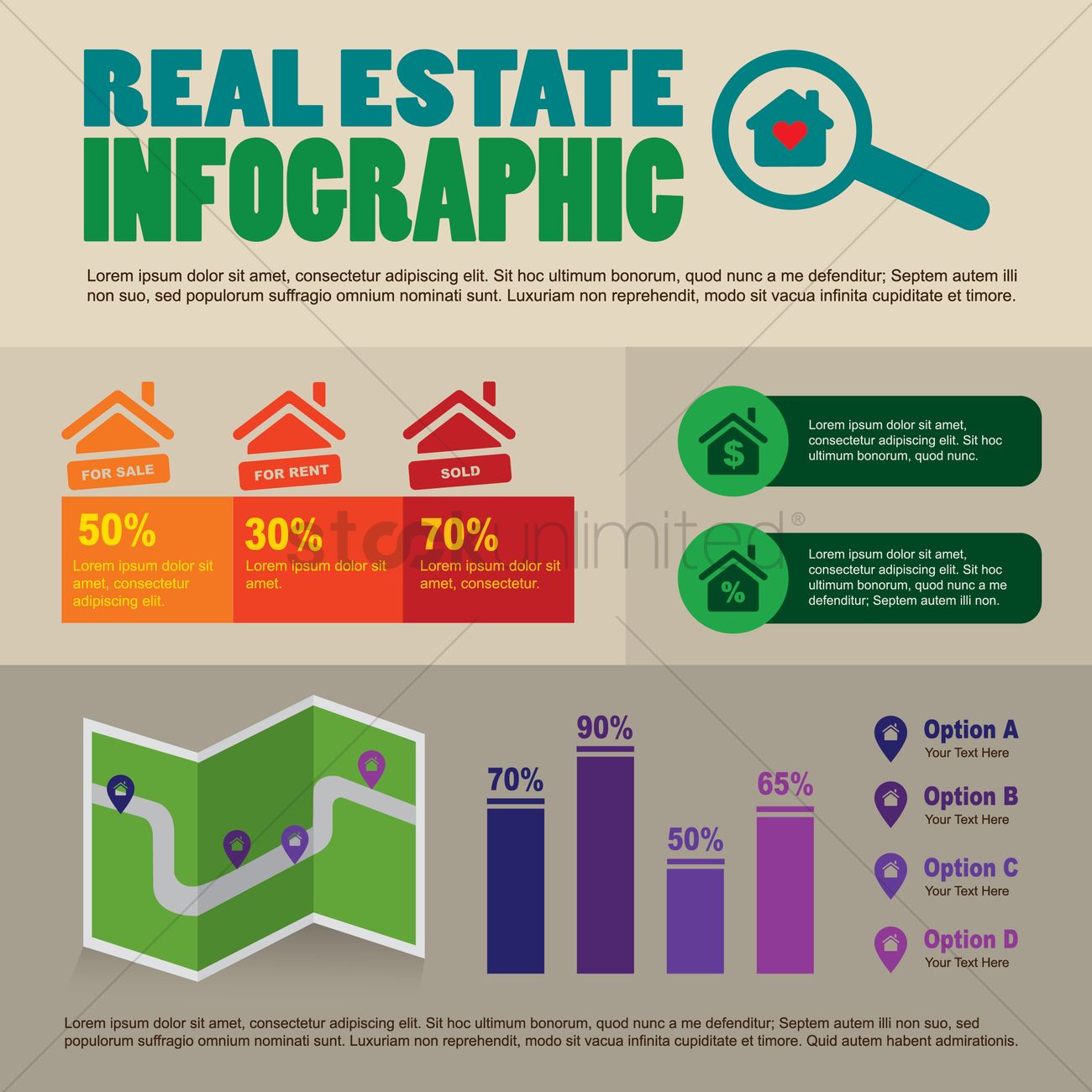 1300x1300 Infographic Of Real Estate Vector Image