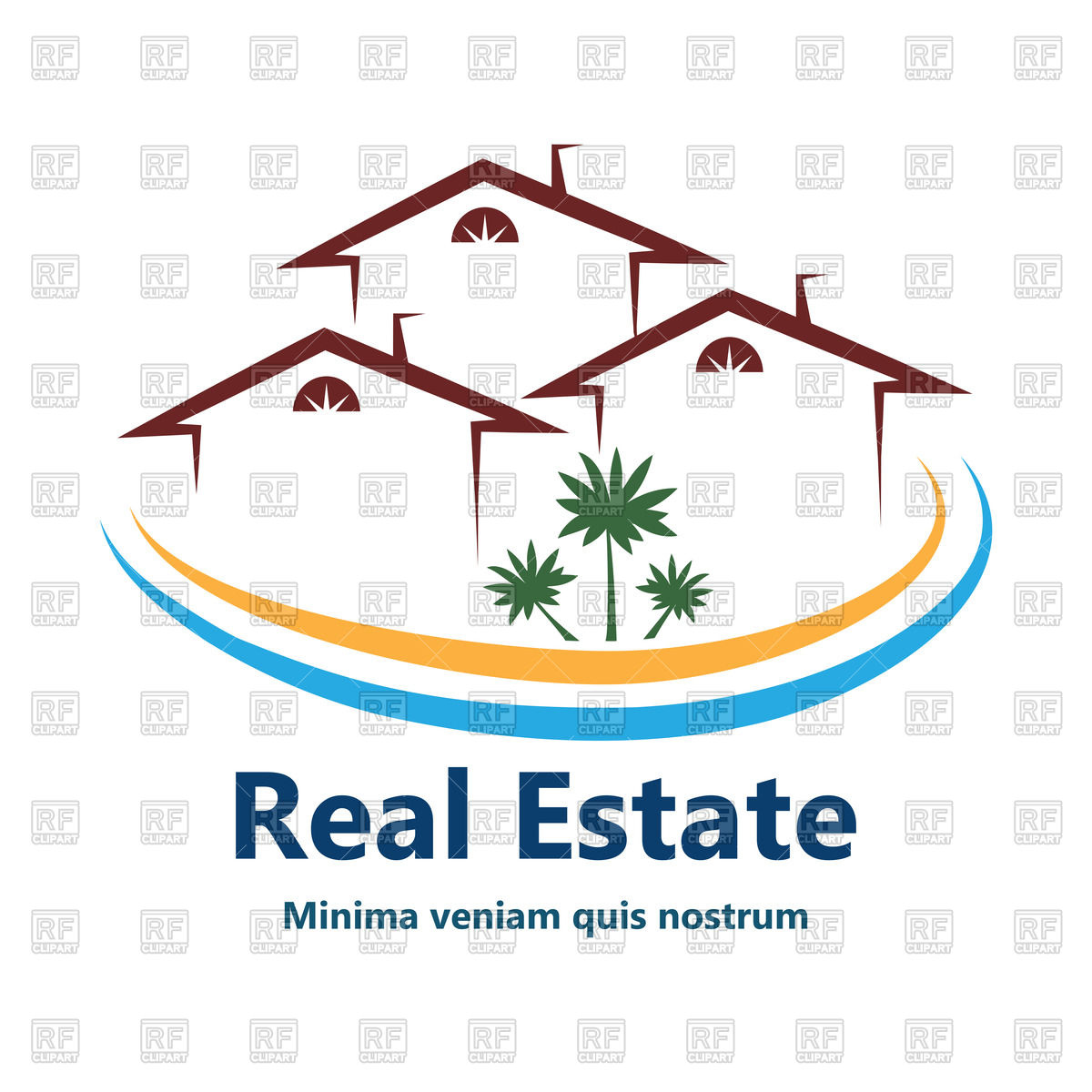 1200x1200 Outline Of House Or Apartments Icon For Real Estate Vector Image