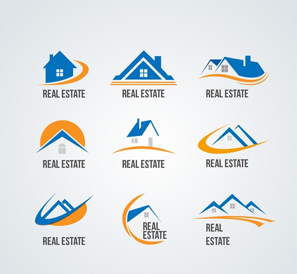 600x553 9 Blue Real Estate Logo Vector Graphics My Free Photoshop World