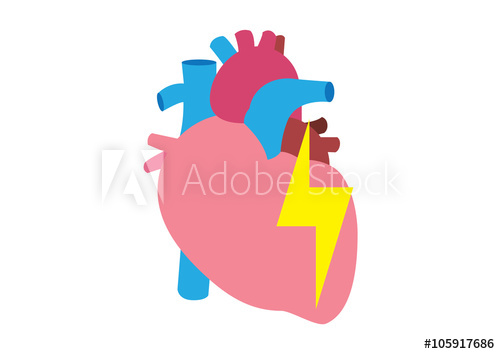 500x354 Flat Real Heart Illustration Vector Design