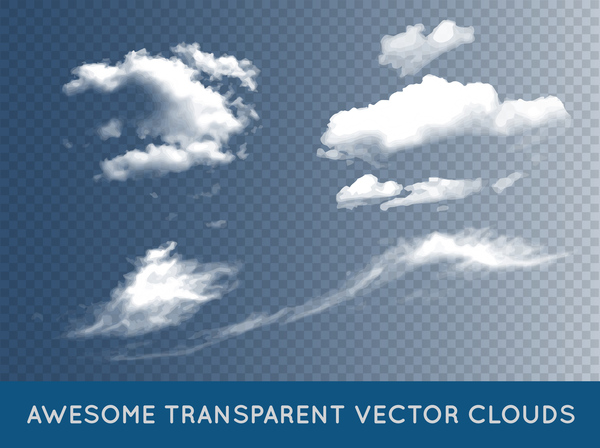 600x448 Realistic Clouds Illustration Vectors Set 13 Free Download