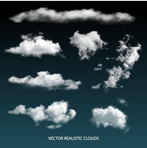 500x503 Realistic Clouds Vector Illustration Set 02 Free Download