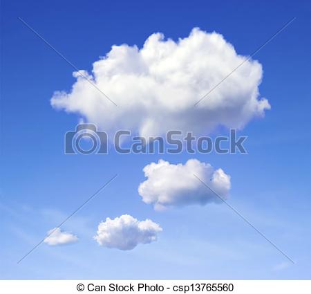 450x425 Speech Cloud. Realistic Vector Image Of Speech Cloud On Blue Sky.