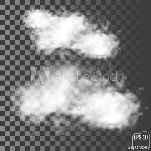 500x500 Wonderful Realistic Clouds. Vector Illustration
