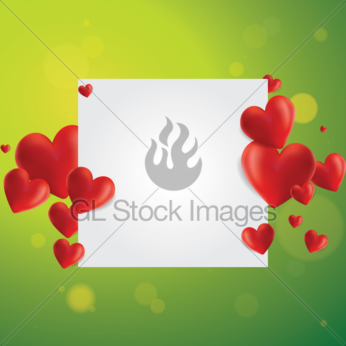500x500 Realistic Hearts Vector Background Gl Stock Images