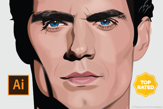 550x370 Draw The Best Vector Portrait Art On Fiverr
