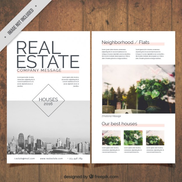 626x626 Real Estate Flyer With Pictures Vector Free Download