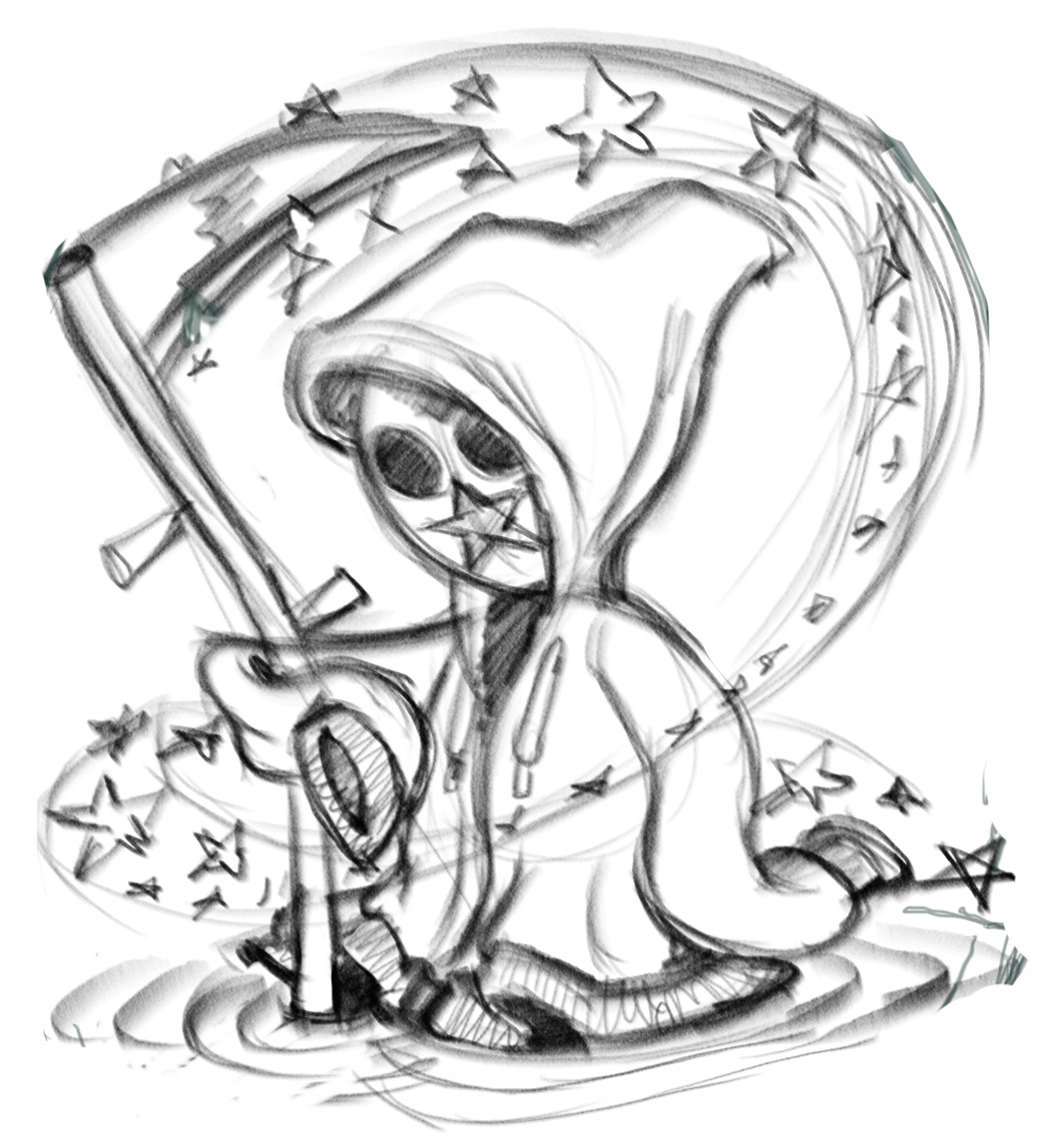 1060x1150 Young Grim Reaper Vector Cartoon Illustration On Behance