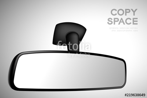 500x334 Mock Up Rear View Mirror Inside Car Illustration Black Color