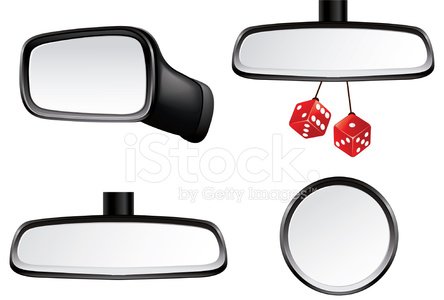 444x300 Car Mirror Set Stock Vectors