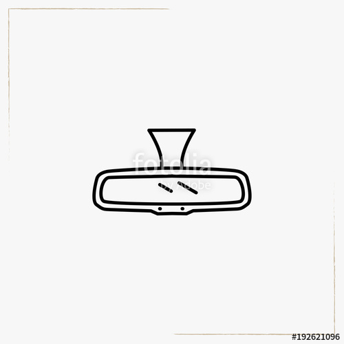 500x500 Rear View Mirror Line Icon Stock Image And Royalty Free Vector