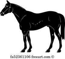 215x194 Free Art Print Of Rearing Up Horse Fine Vector Silhouette And