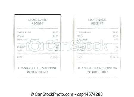450x326 Check Receipt Sales Printed Receipt Shopping Paper Bill Vector