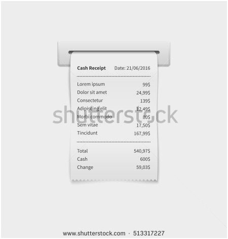 450x470 Restaurant Receipts Template Astonishing Printed Receipt Vector