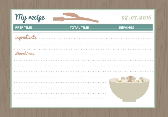 700x490 Vector Recipe Card