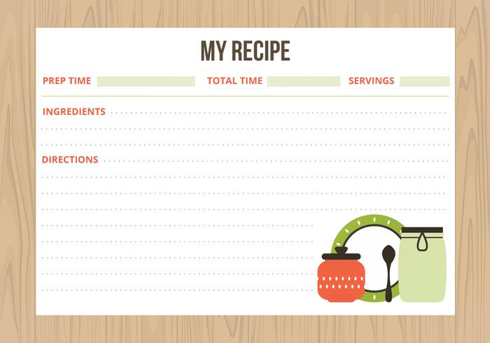 700x490 Vector Recipe Cards