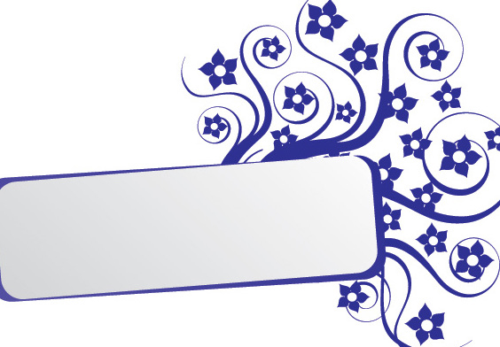 564x392 Swirling Frame Blue Rectangle Banner Free Vector Download 341243