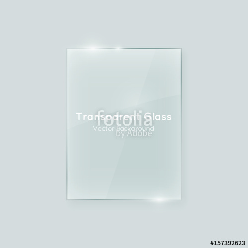 500x500 Transparent Vertical Vector Glass Shape. Geometric Abstract Glass
