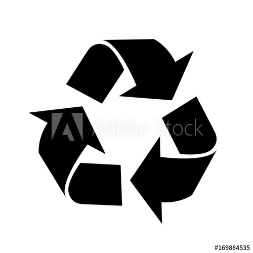 500x500 Recycle Icon Vector Iconic Design