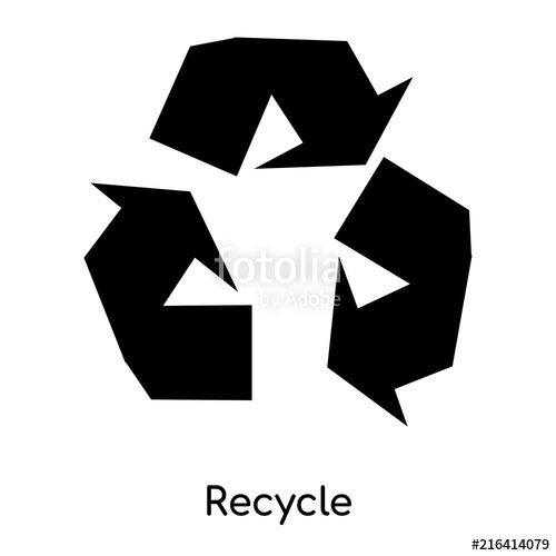 500x500 Recycle Icon Vector Sign And Symbol Isolated On White Background