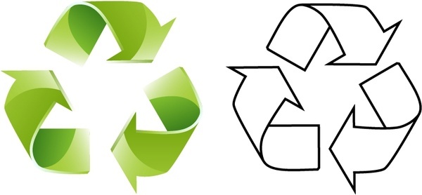 600x278 Recycling Icon Free Vector