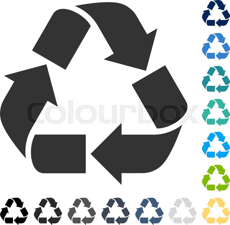 800x781 Recycle Icon. Vector Illustration Style Is Flat Iconic Symbol In