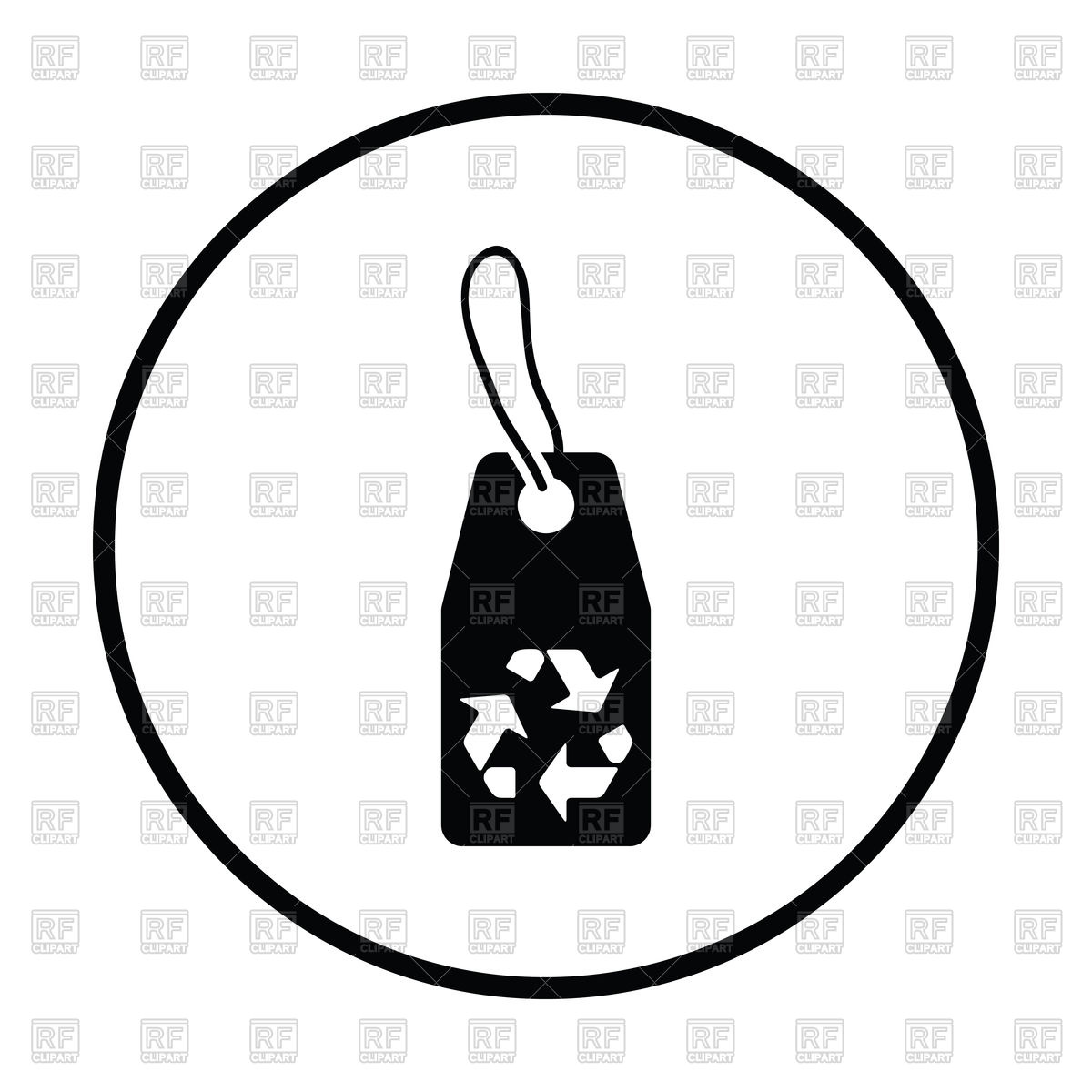 1200x1200 Tag With Recycle Sign Icon Vector Image Vector Artwork Of Icons