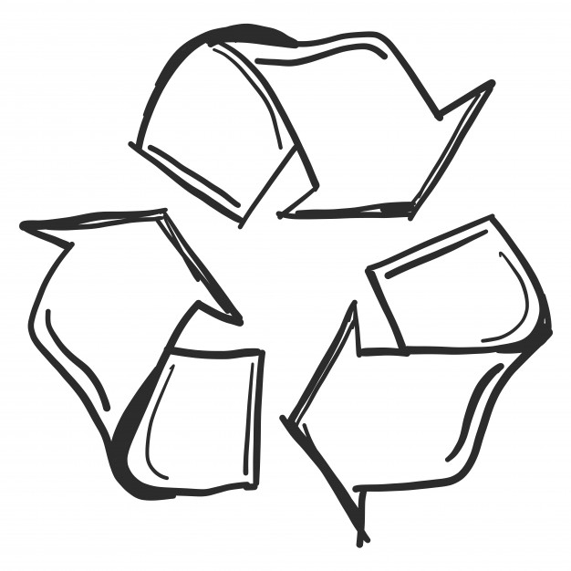 626x626 Doodle Recycle Symbol Vector Free Download