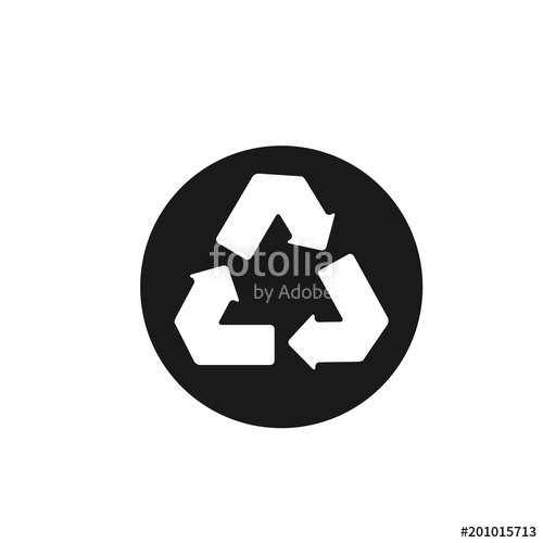 500x500 Recycle Vector Template Design Illustration Stock Image And