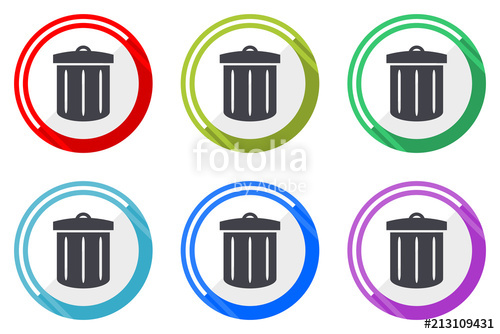 500x334 Recycle Vector Icons, Set Of Colorful Flat Design Internet Symbols