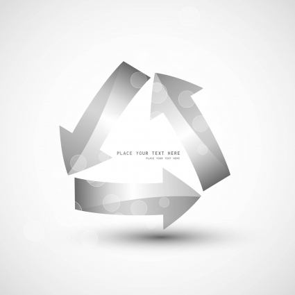 425x425 Abstract Shiny Recycle Vector Arrows Design Free Vectors Ui
