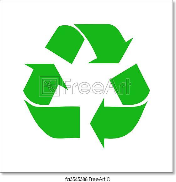 561x581 Free Art Print Of Recycle Vector. Vector Illustration Of A Green