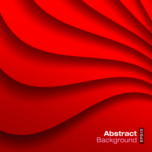 500x500 Red Wave Abstract Vector Background 01 Free Download