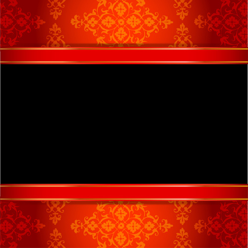 500x499 Ornate Red With Black Background Vectors Free Vector In Adobe