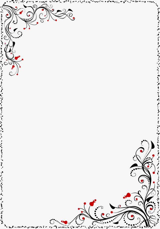650x927 Red And Black Pattern Frame Material, Black Vector, Pattern Vector