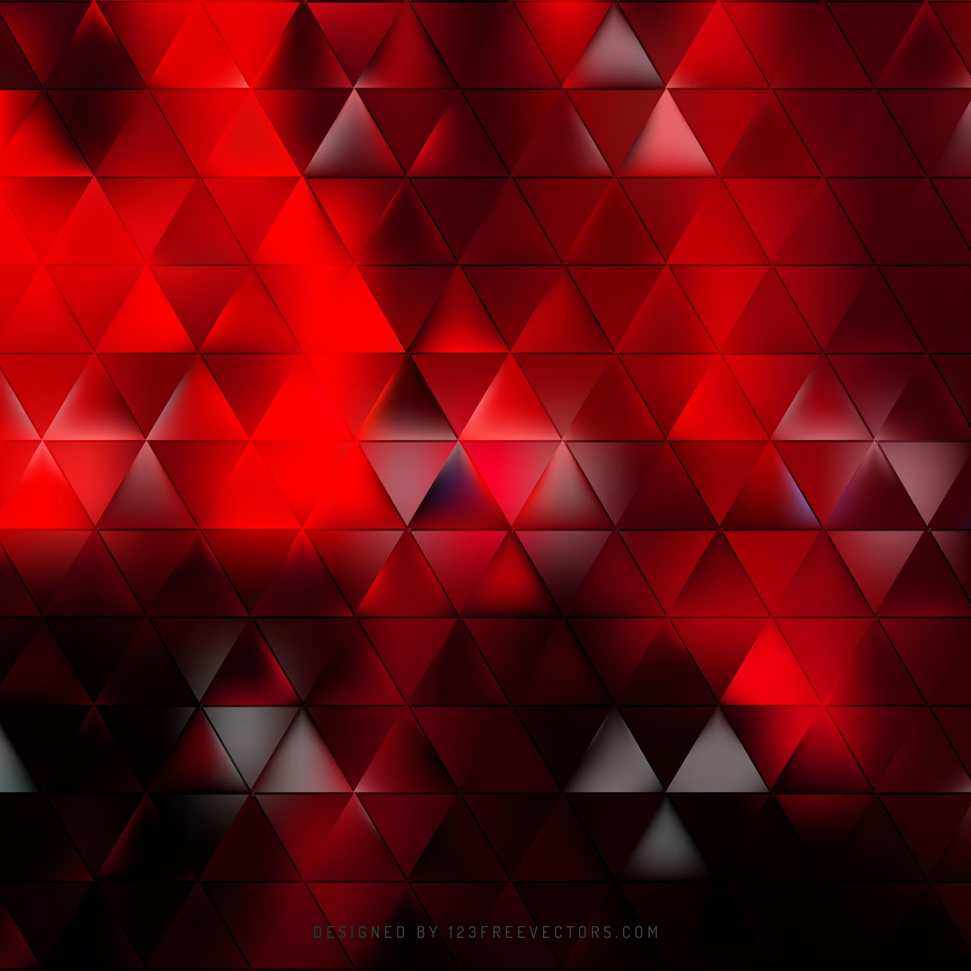 3333x3333 Abstract Red Black Triangle Background Vector 123freevectors