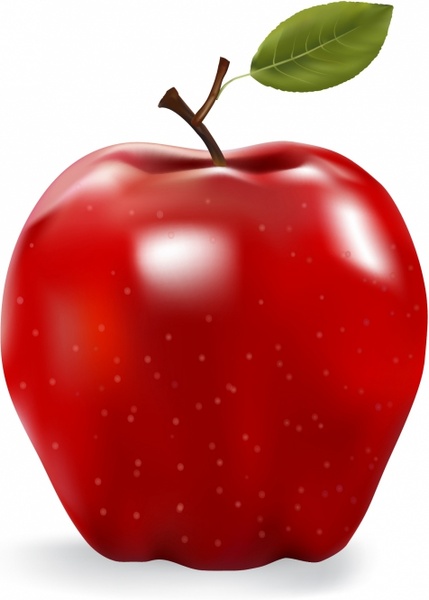 429x600 Red Apple Free Vector In Adobe Illustrator Ai ( .ai